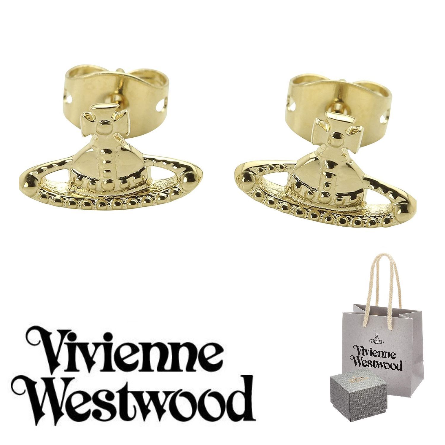 Vivienne Westwood ヴィヴィアンウエストウッド ヴィヴィアン FARAH ファーラー オーブモチーフ ピアス ２個セット 両耳用 レディース イエローゴールド 62010015 62010015R 62010015|R001