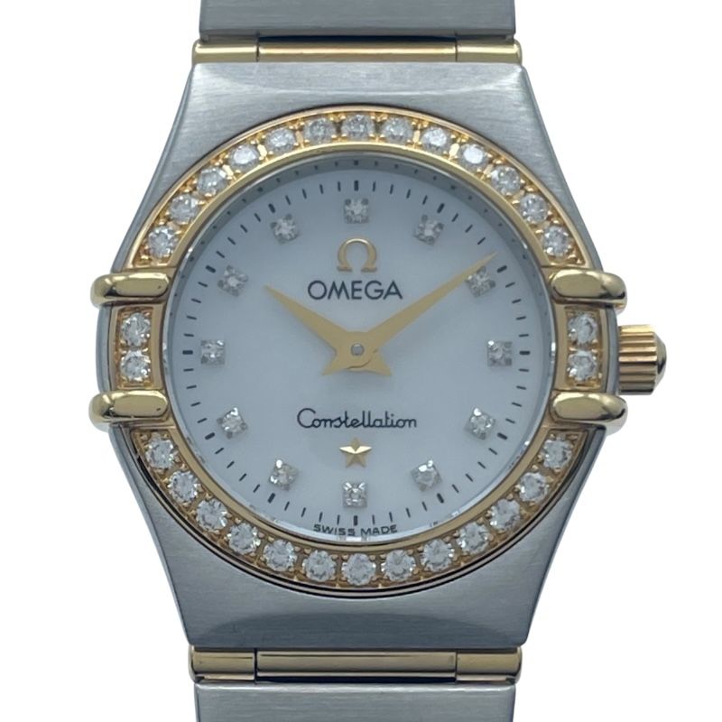 オメガ OMEGA コンステレーション ミニ ホワイトシェル 1367.70 ホワイトシェル K18|SS レディース 腕時計