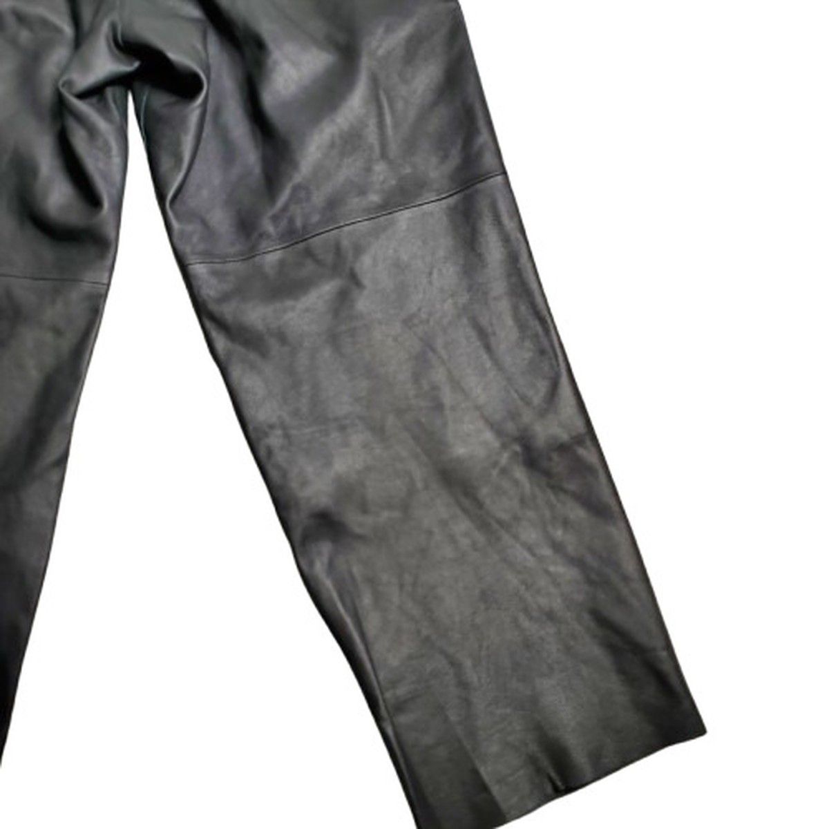 YOKE 21AW BELTED LEATHER 2TUCK TROUSERS ラムレザーパンツ