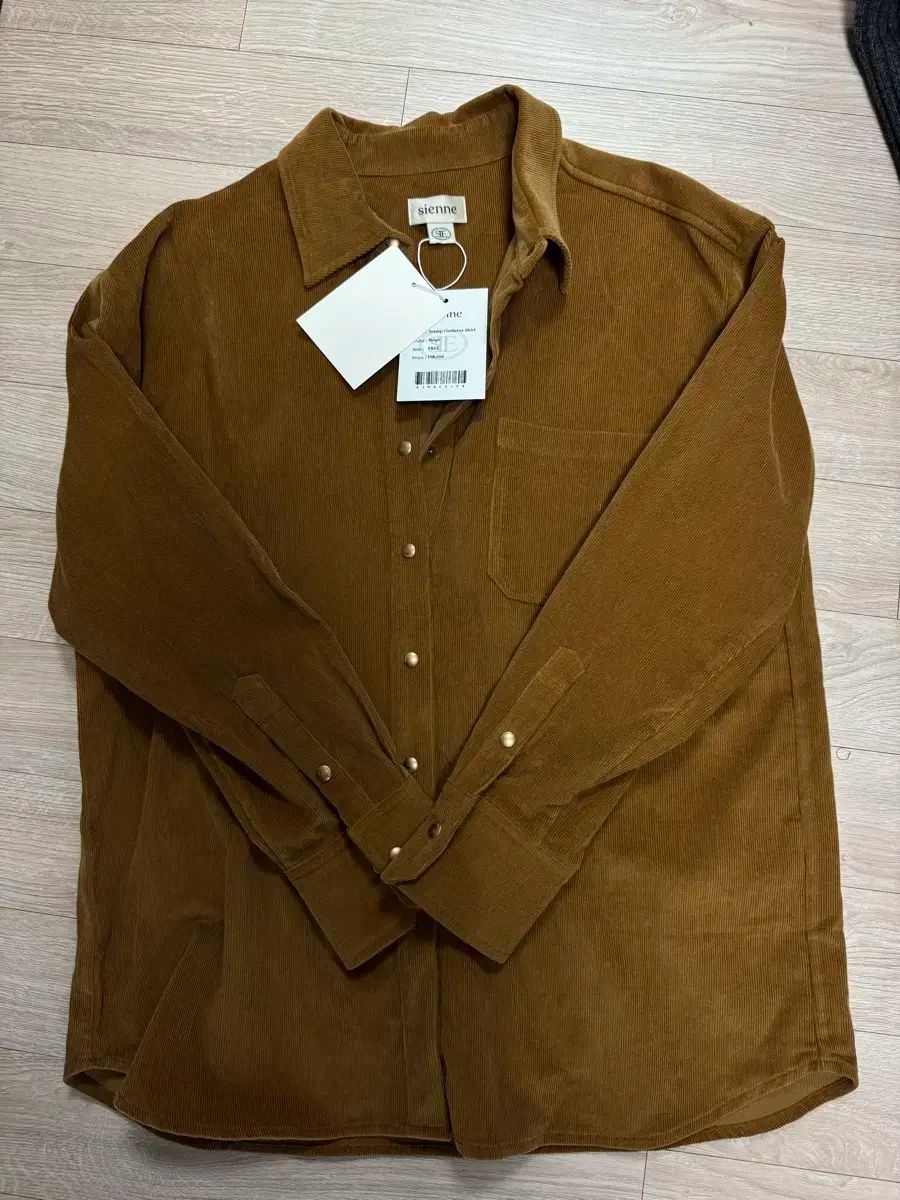 シエンヌ コーデュロイ シャツ 茶色