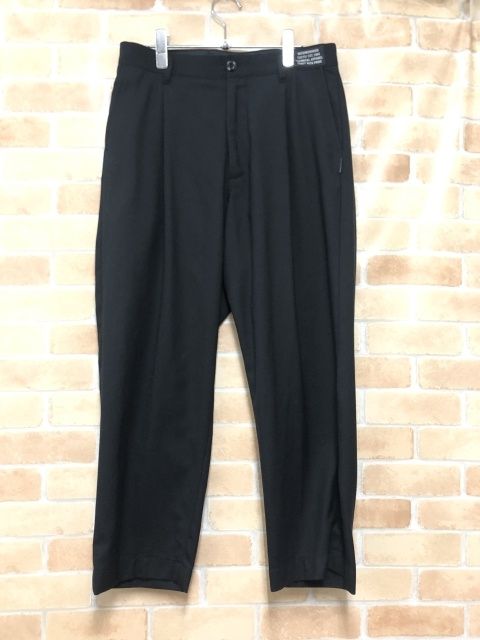 【中古】 NEIGHBORHOOD ネイバーフッド ウールタックパンツ 222AQNH-PTM02 ブラック S 111413278