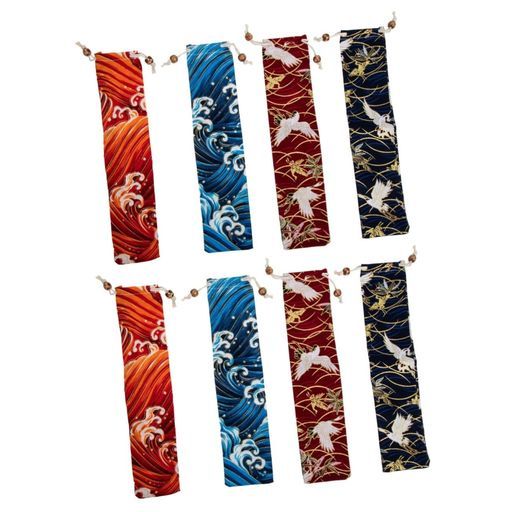 新品未使用収納袋付き オンライン COHEALI箸袋巾着袋布製箸入れ収納8個セット和食器ホルダー