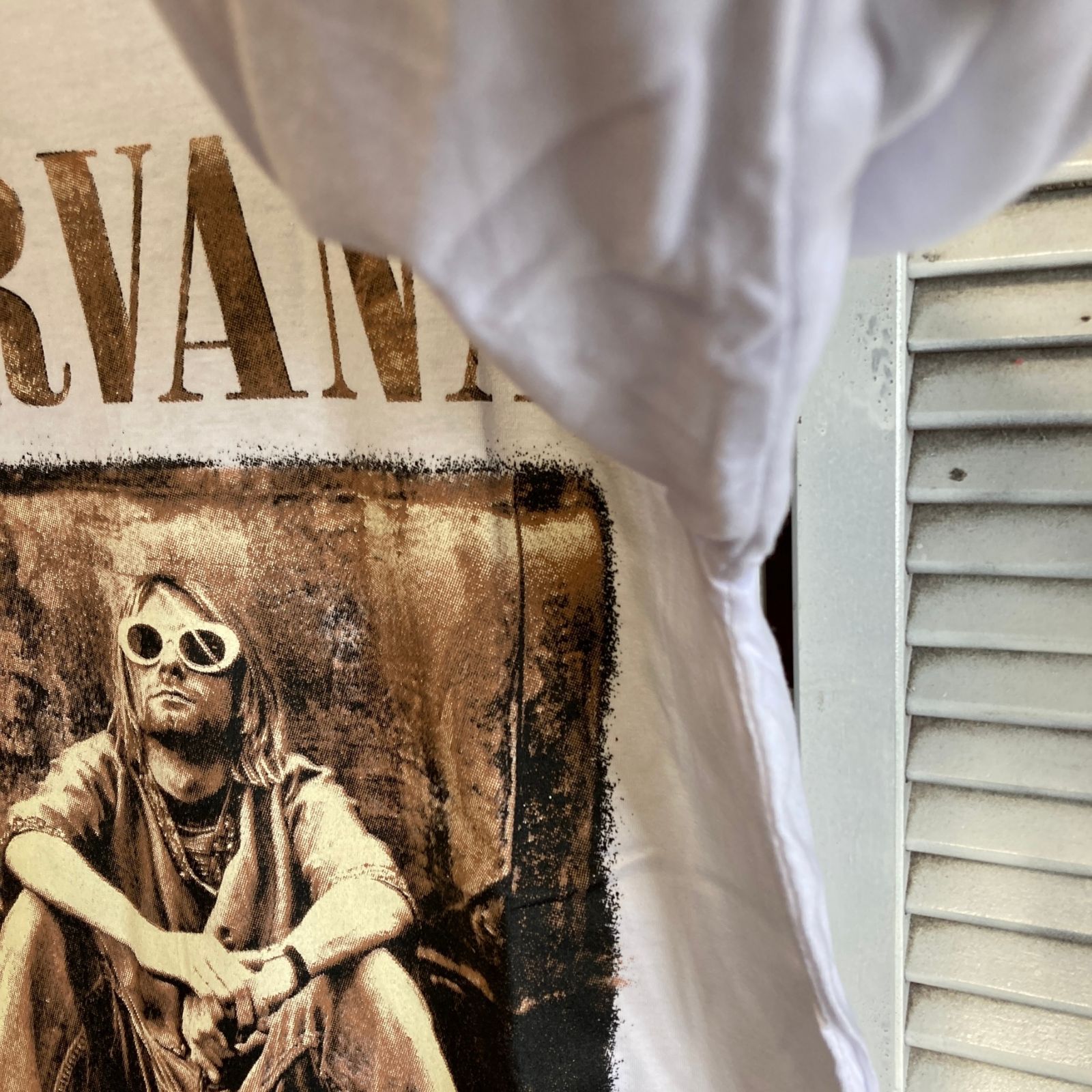⭐︎ ニルバーナ NIRVANA カートコバーン 白 長袖 Tシャツ ロック