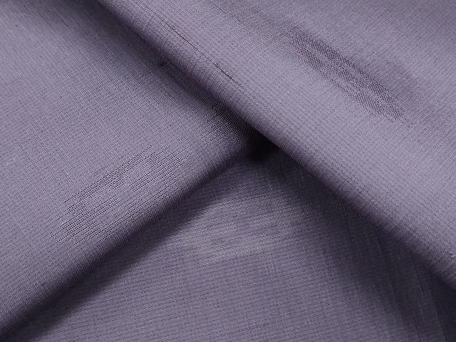 平和屋着物＊夏物 色無地 吉祥文紗 滅紫色 正絹 逸品 未使用