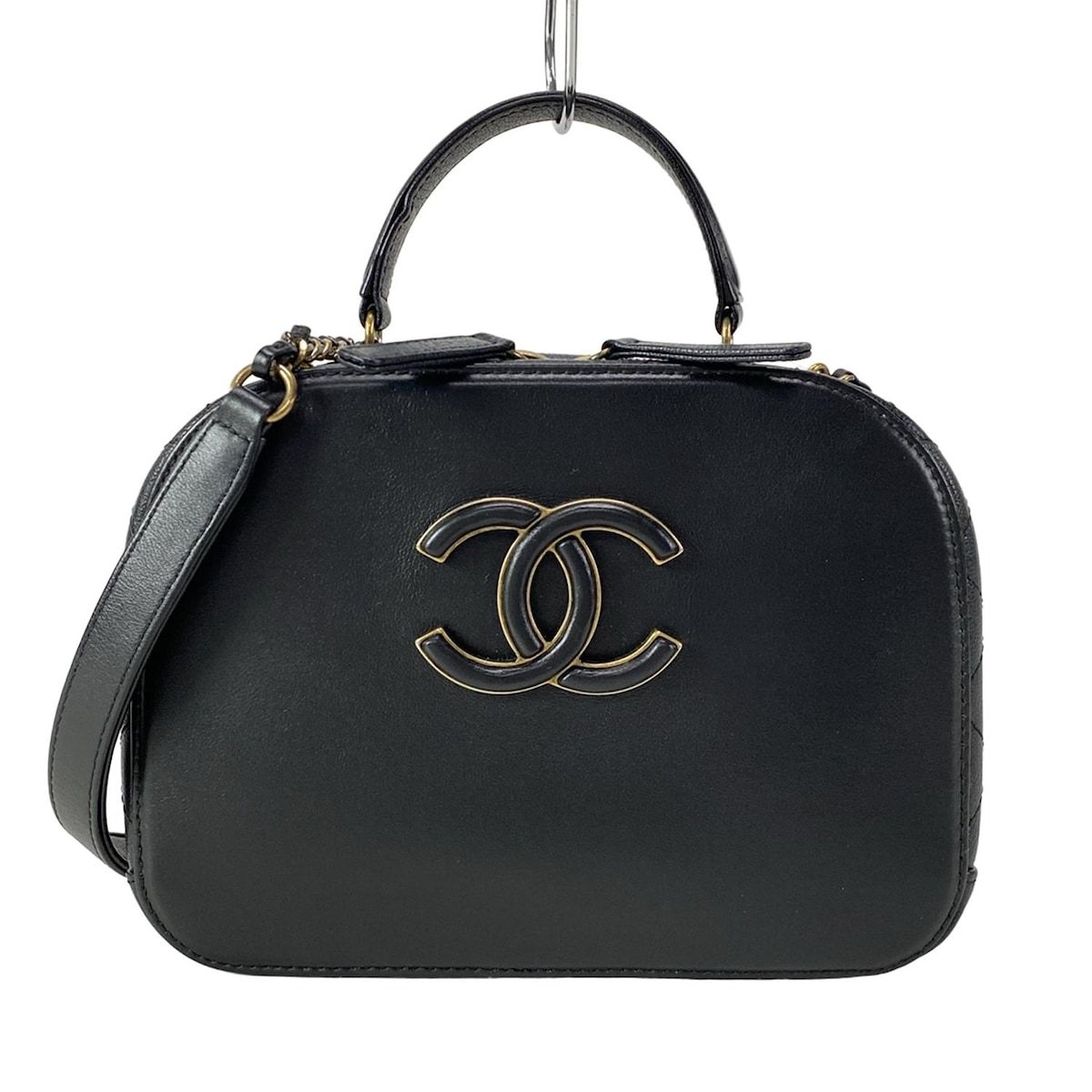 CHANEL シャネル ショルダーバッグ マトラッセ 黒 2way|チェーンショルダー|ヴィンテージゴールド金具|カメラバッグ レザー