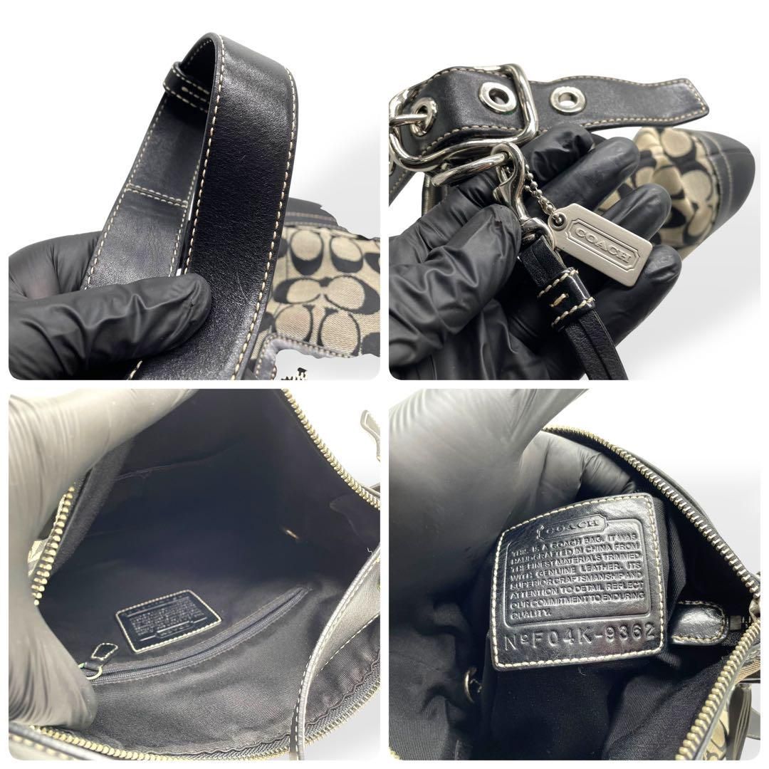美品 COACH コーチ シグネチャー ショルダーバッグ 斜め掛け
