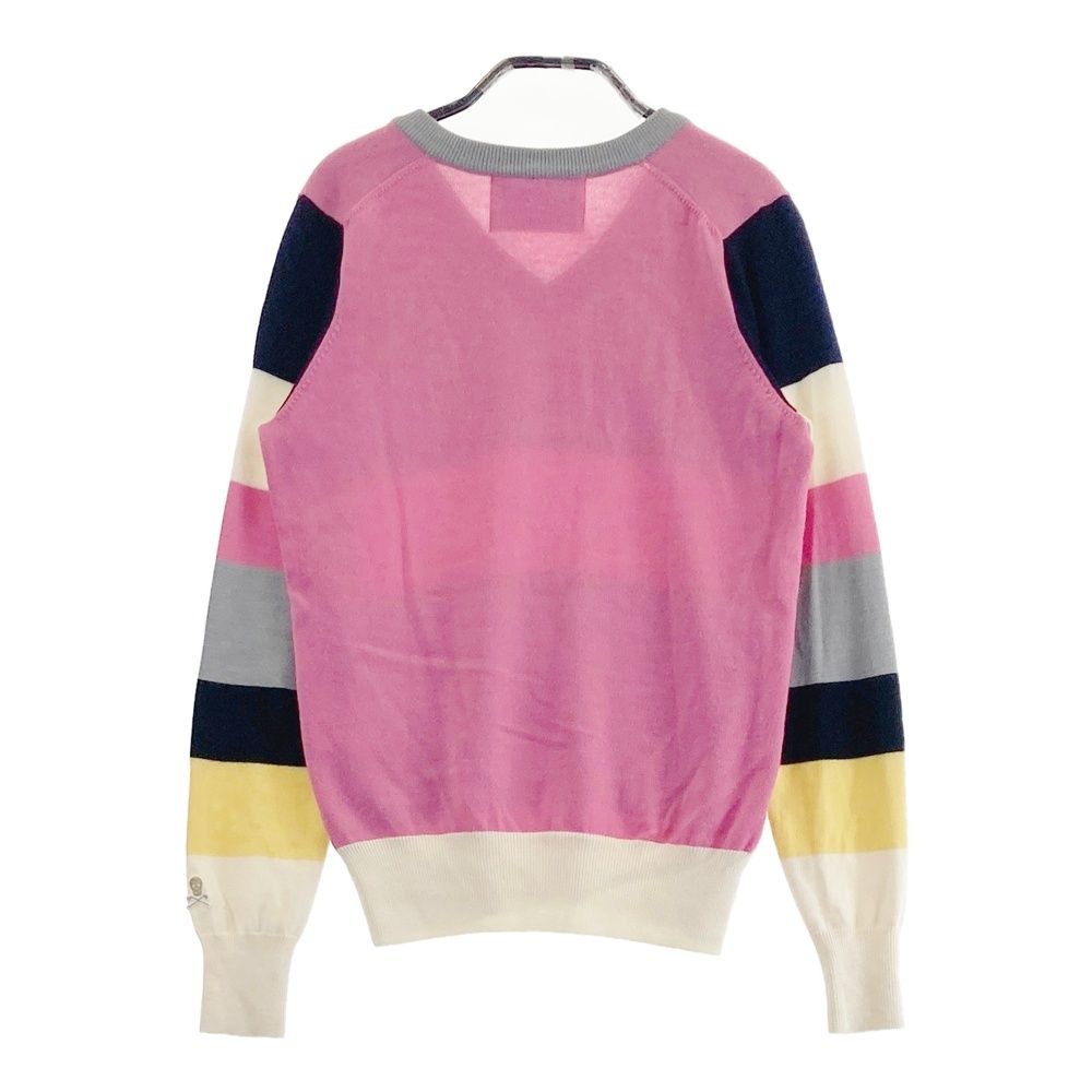 サイズ：S MARK&LONA マークアンドロナ ニットセーター 総柄 ピンク系