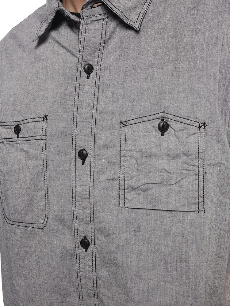 中古】BURBERRY 半袖 ポロシャツ サイズM グレー バーバリー[91] 中古