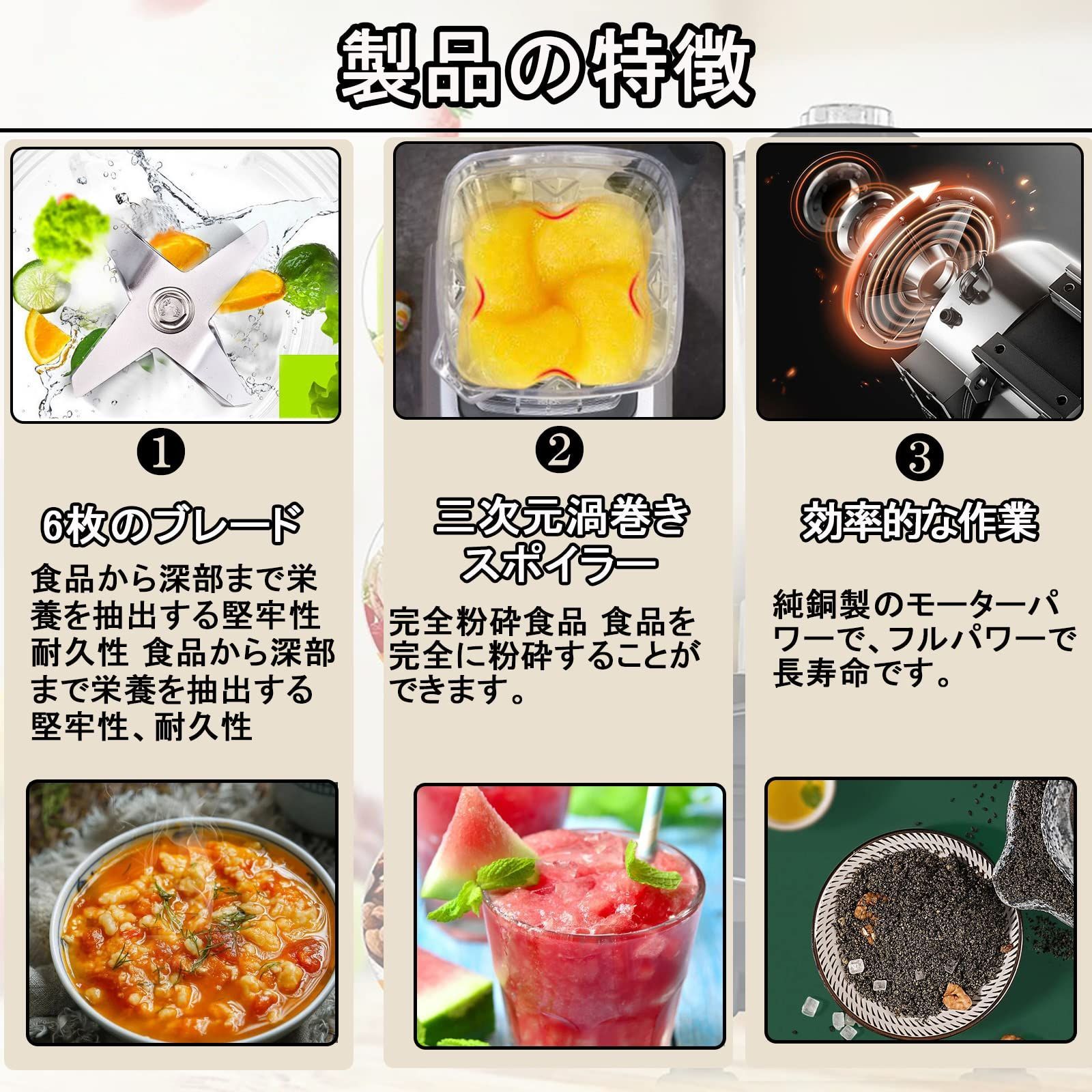 新着商品 ミキサー 業務用ミキサー スムージー ジューサー ブレンダー 110V 多機能 2L 大容量 タイマー付 ブレンダー スムージー|豆乳|ジュース スープ 製粉 野菜果物 ジューサー アイスクラッシャー スムージーメーカー 水洗い 操作簡単 攪拌 WWW_KANDAIZUMI_COM