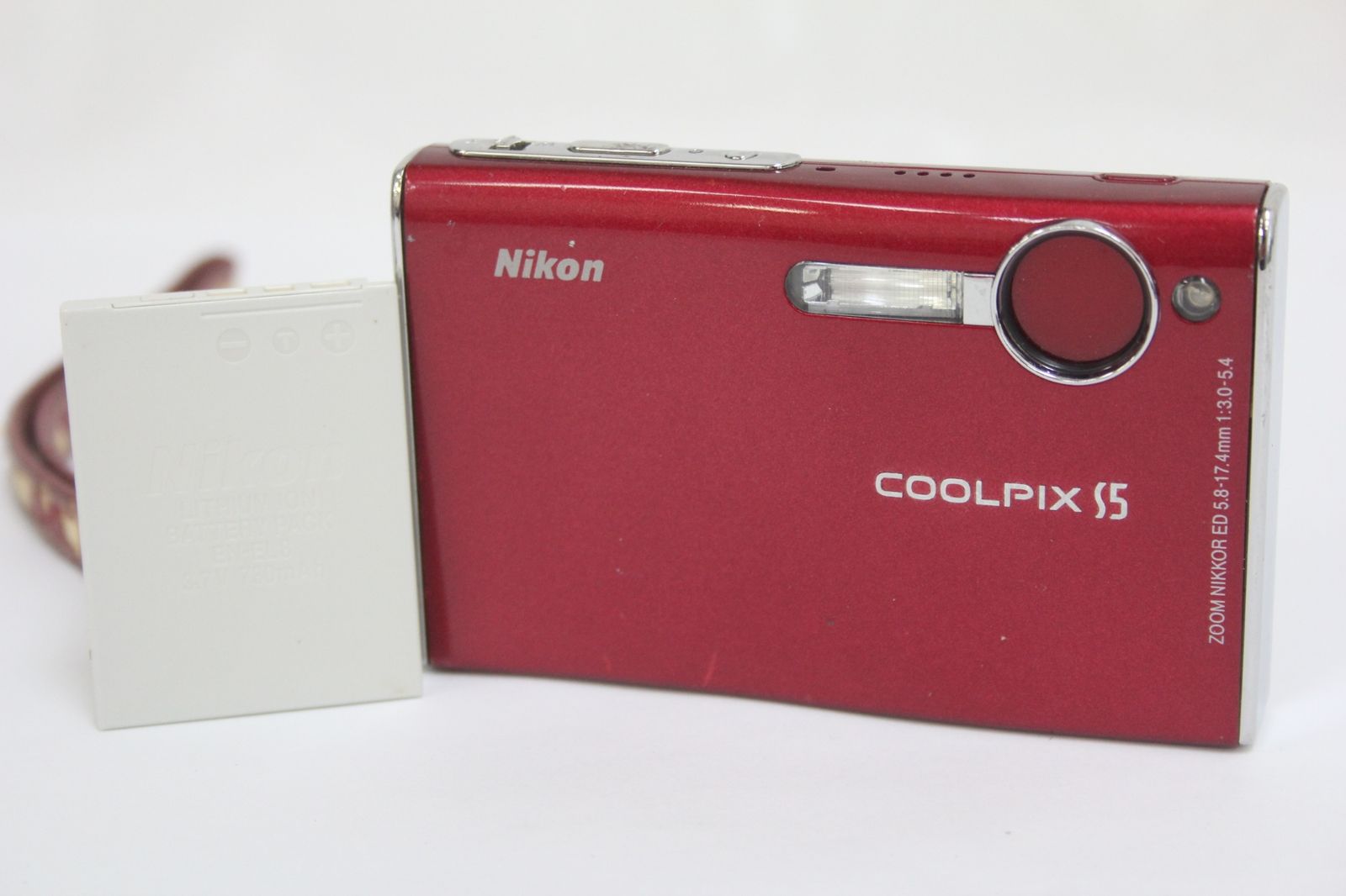 返品保証】 ニコン Nikon Coolpix S5 レッド バッテリー付き 返品保証】 ニコン Nikon Coolpix S5 レッド バッテリー付き