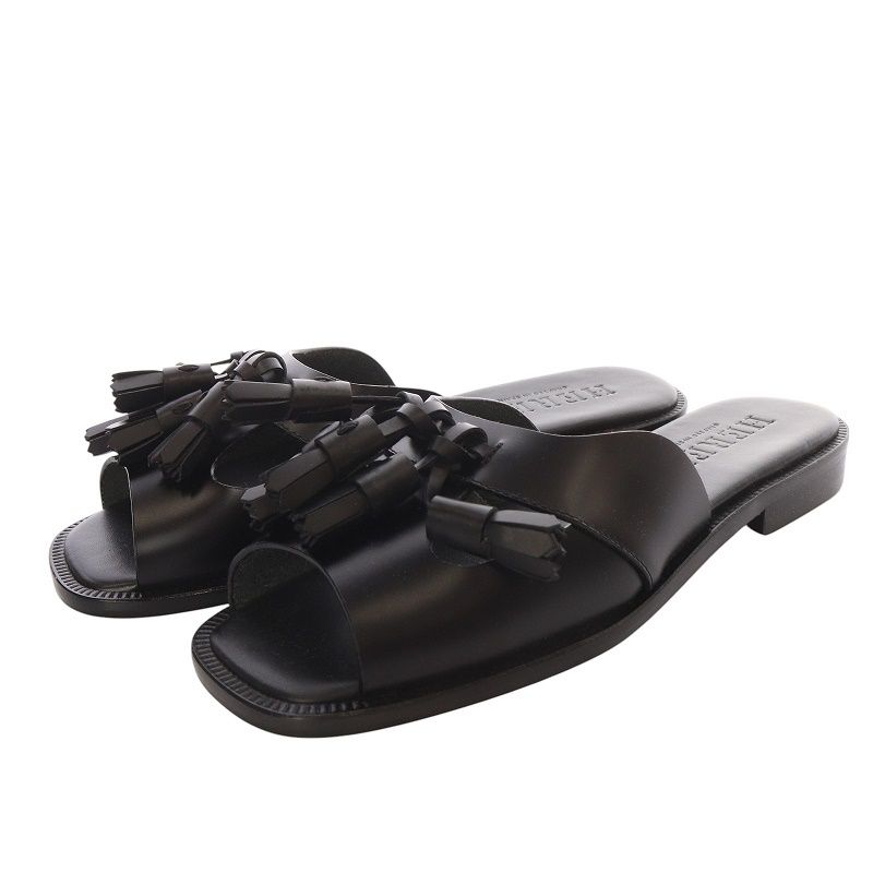 へリュー HEREU BOQUERIA SLIDE オープントゥ タッセル サンダル  