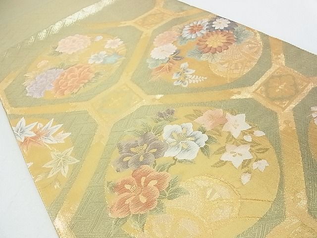 平和屋着物□佐賀錦 太鼓柄袋帯 蜀江花車文 金糸 逸品 op5777 - メルカリ