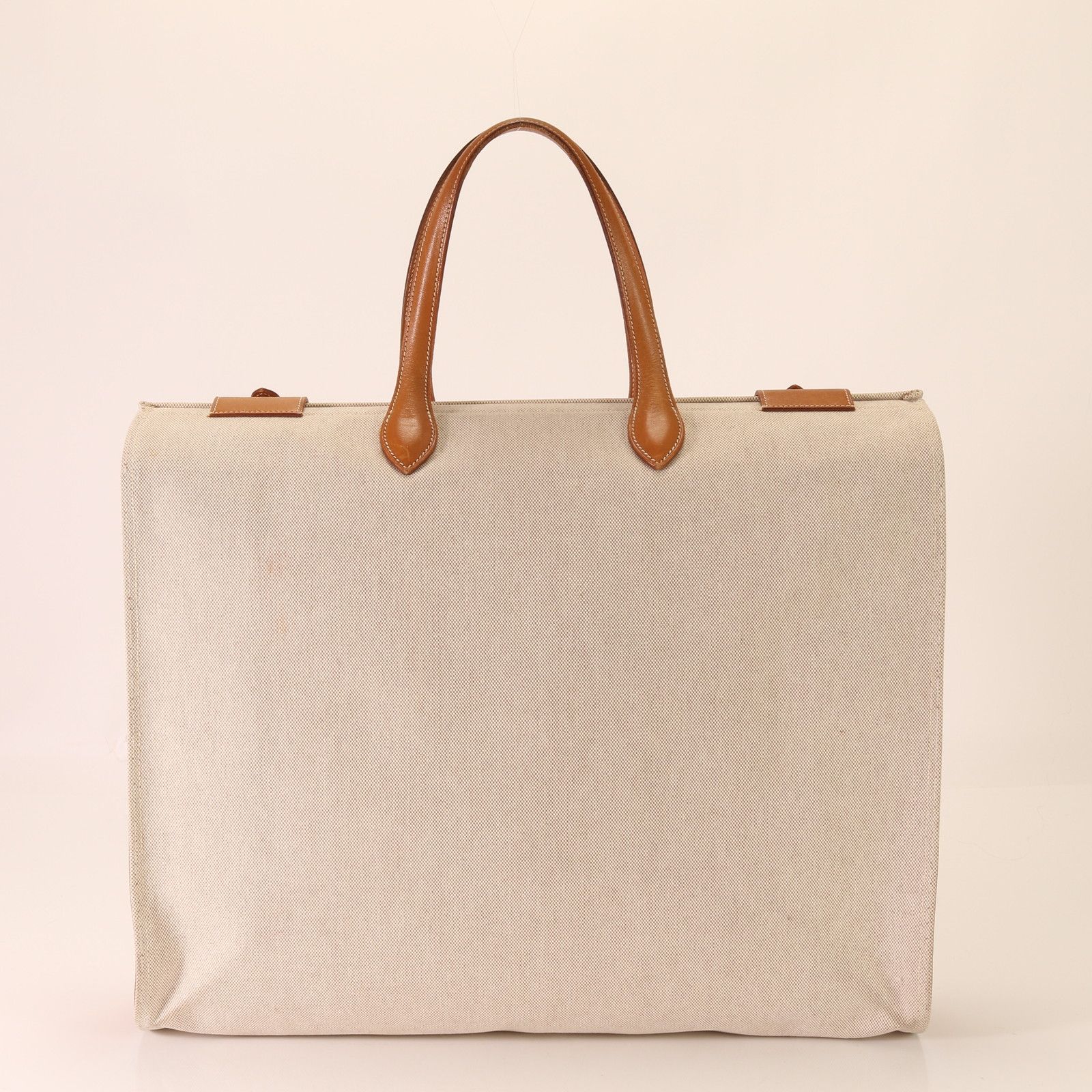 □極美品□エルメス□カバ50 トワルアッシュ□MA R 91 刻印□レザー 