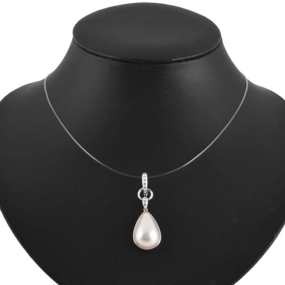 6/美品 田崎真珠 タサキ K18 シトリン ダイヤ計0.06 ペンダントトップ TASAKI 【送料無料】タサキ 田崎真珠 K18WG トリロジー