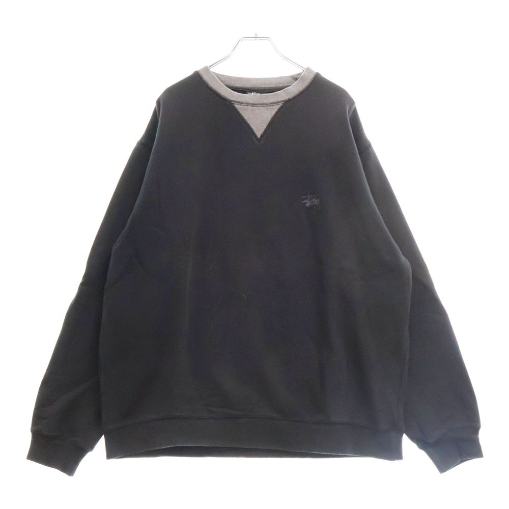 STUSSY (ステューシー) 90's ロゴ刺繍 クルーネックスウェット