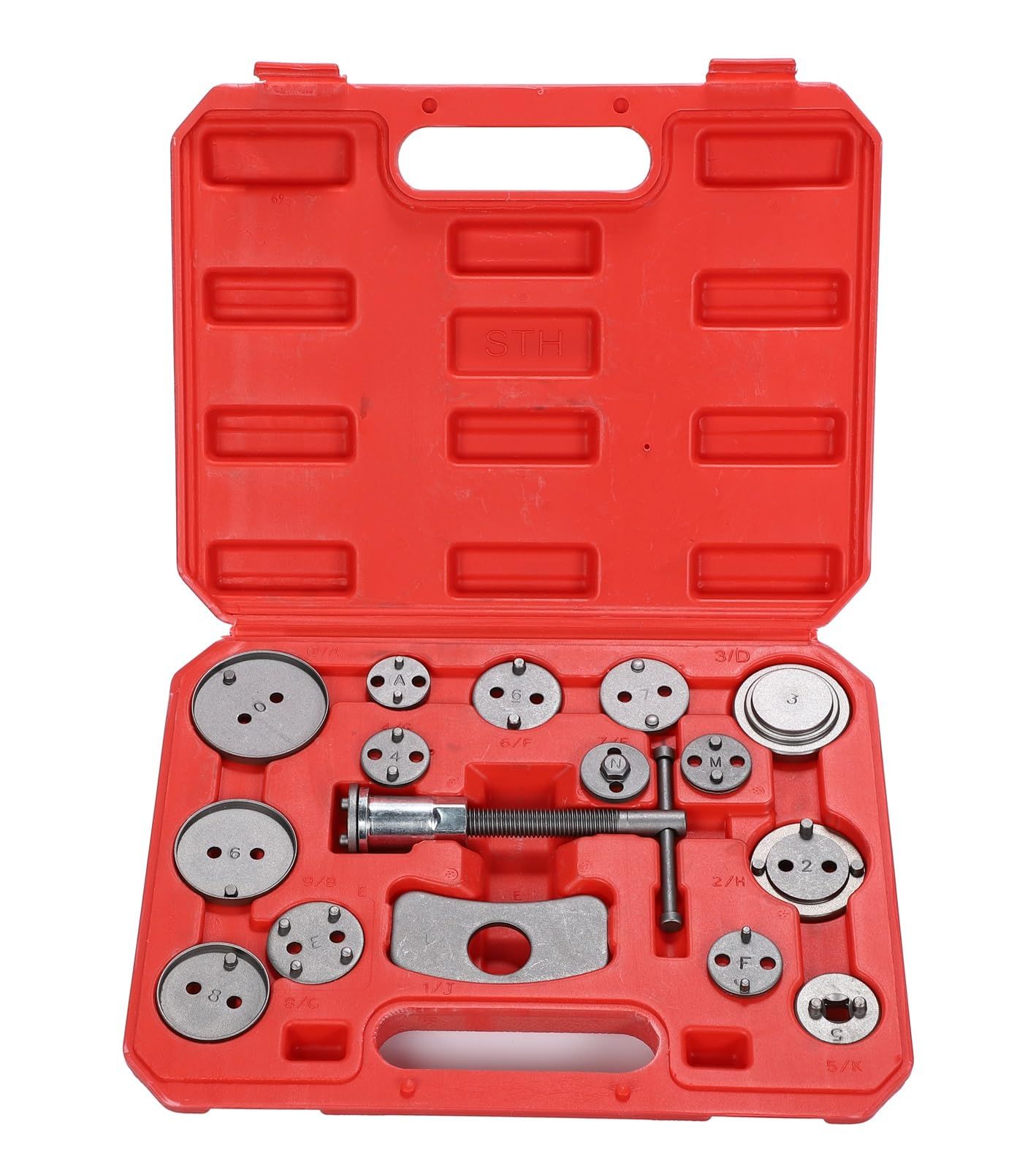 [Partools] ブレーキキャリパーツール ブレーキパッド ブレーキディスク 交換用 自動車メンテナンス工具 (16点セット) [16点セット]