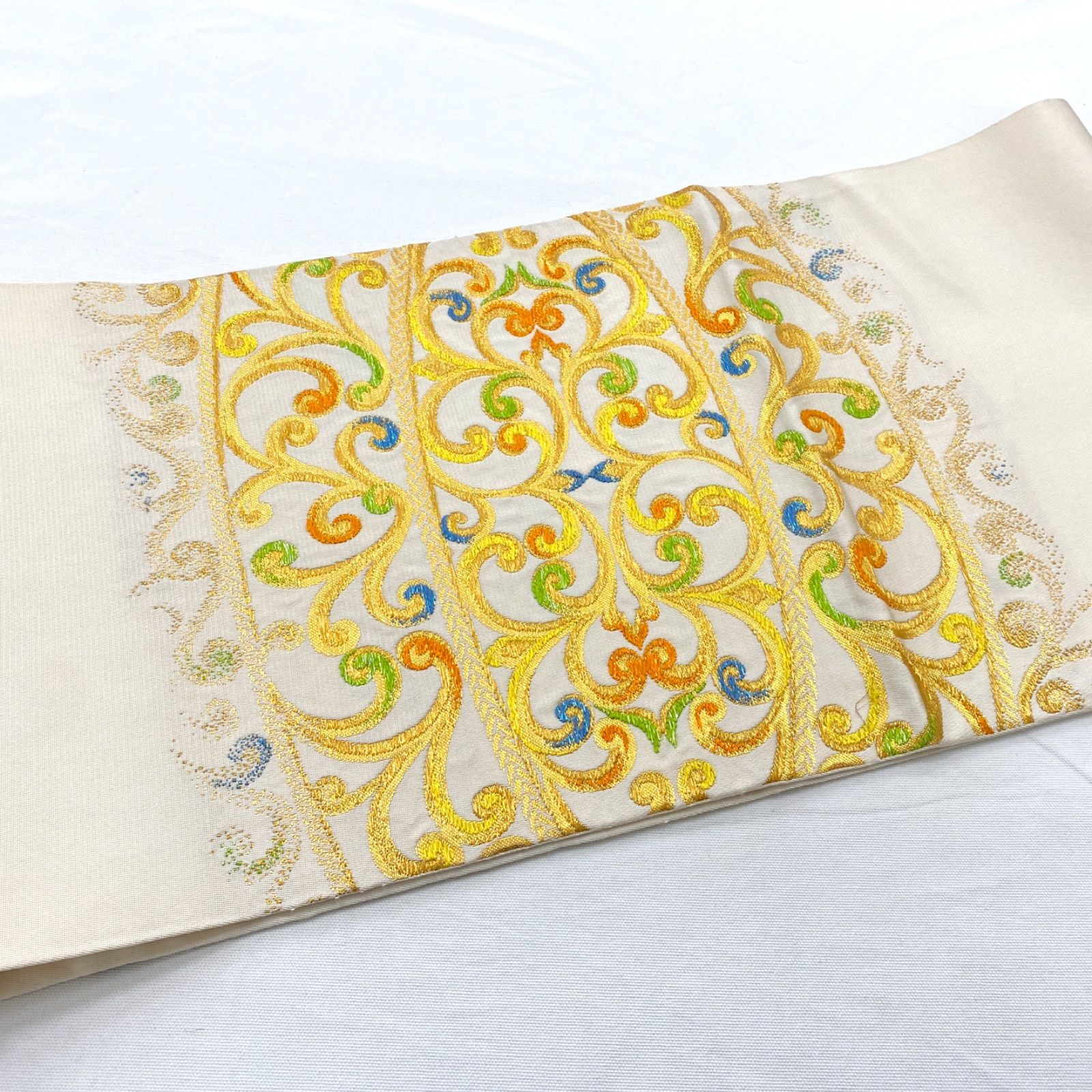 着用時期の目安of-654 美品 逸品 圧巻の織 龍村製 正絹 本袋帯 - 着物
