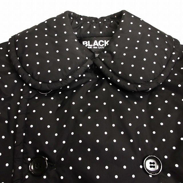 【美品】ブラックコムデギャルソン　ドット柄　デニムジャケット　黒 　S 美品】ブラックコムデギャルソン ドット柄 デニムジャケット 黒