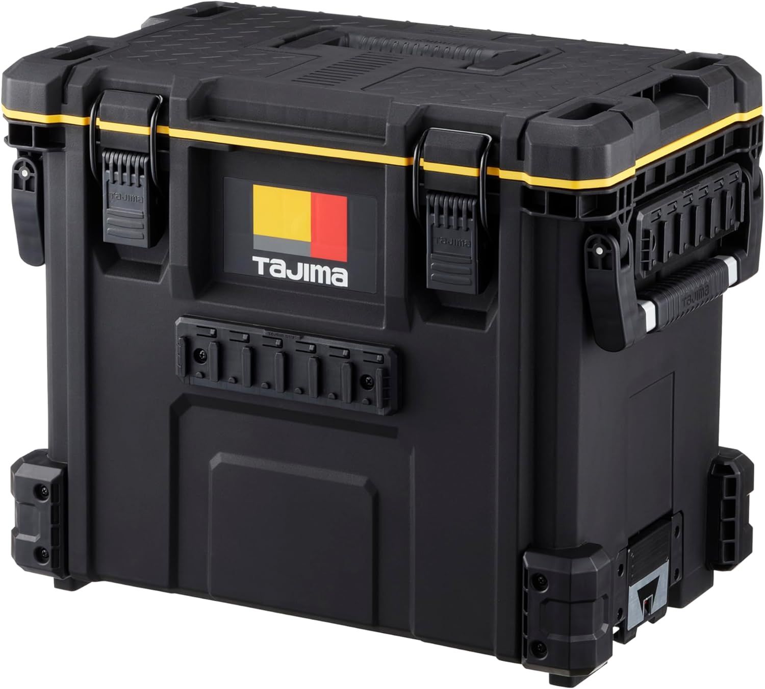 タジマ セフシステム セフツールボックス TB-TBOX 大容量仕様(最大積載量50kg) 内・外側にセフホルダー機能54個 重ねて置くだけで連結する荷崩れ防止仕様 セフ台車との連結も可能 高耐久設計