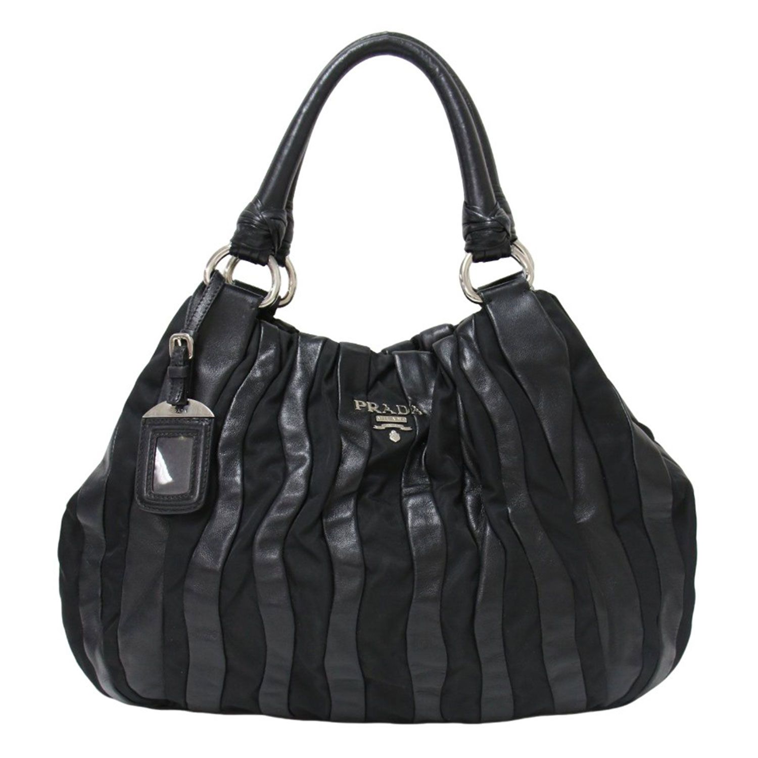 PRADA プラダ クリムソン ストライプ ハンドバッグ BR3994 / トート 