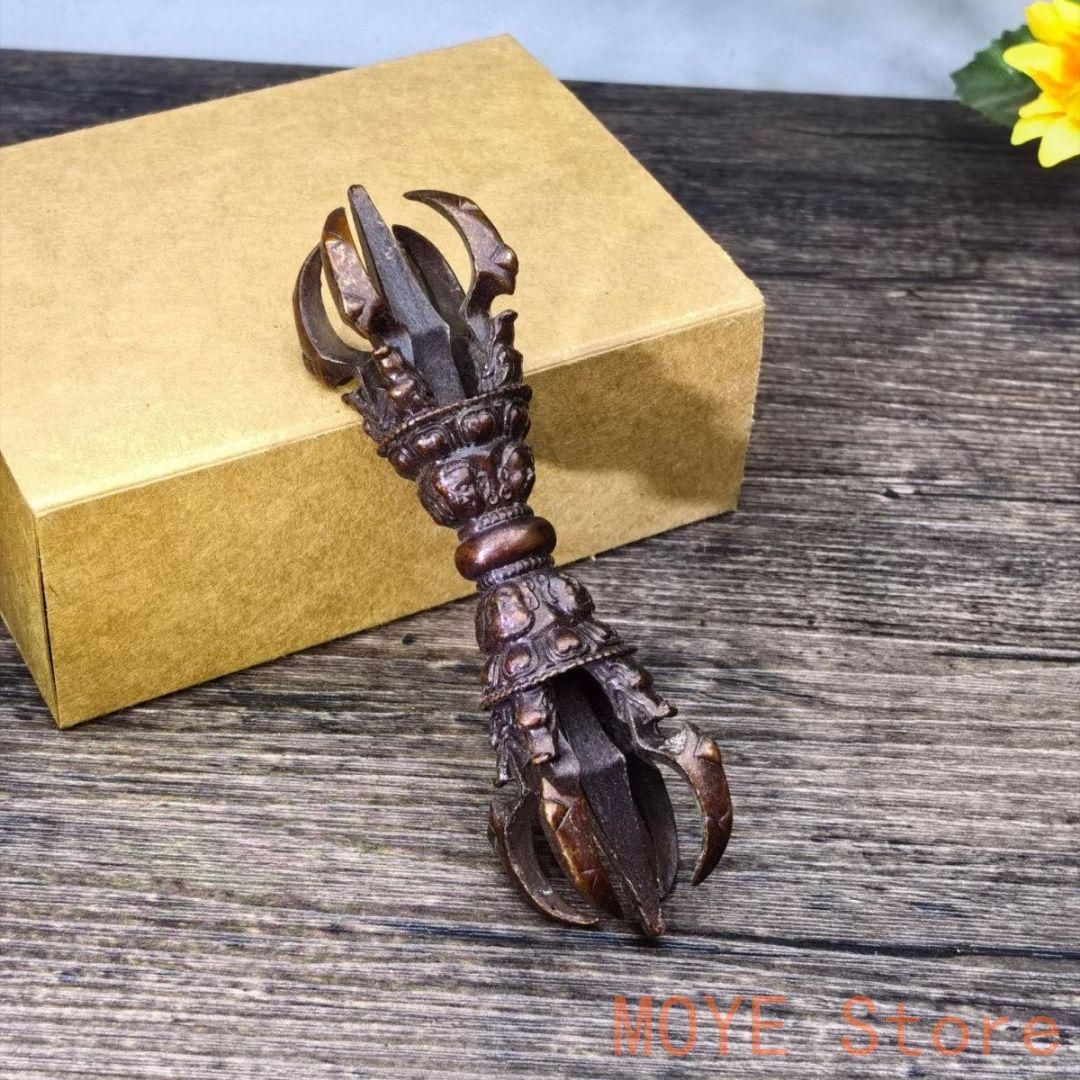 銅 細工 密宗多傑金剛法器 金剛杵 降魔杵 辟邪 開運風水 招財 置物