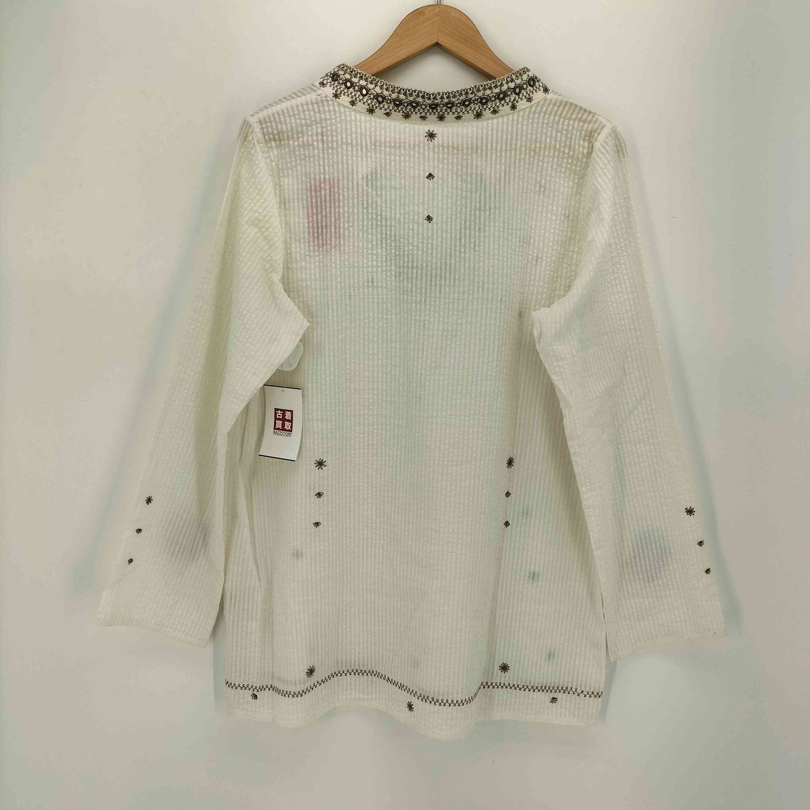 イッセイミヤケ ISSEY MIYAKE Haat インド綿 刺繍 シアサッカー