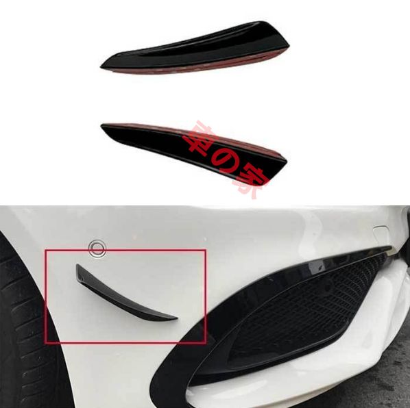 メルセデスベンツCLA CLA200 220 250 260 2016年-2019年 車 フロント バンパー フォグ ランプ エア ベント カバー 2枚 2色選択