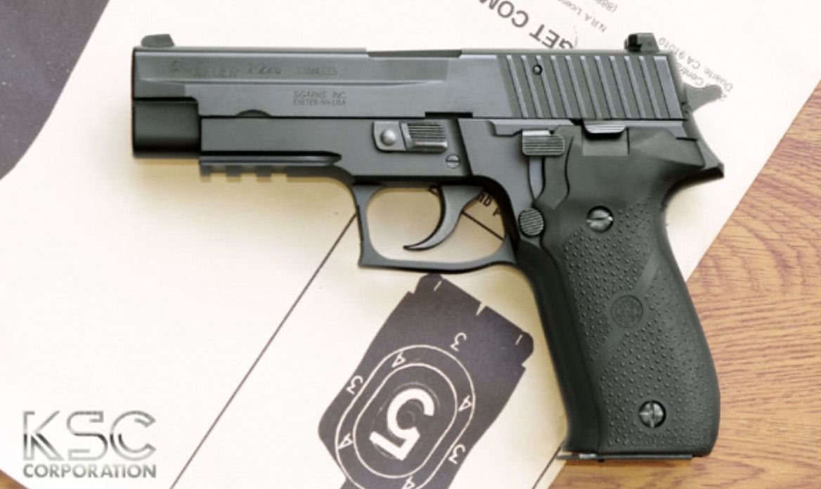 最新リニューアル SYSTEM7実物 ホーグ製ラバーグリップ標準装備モデル KSC SIG P226R HW