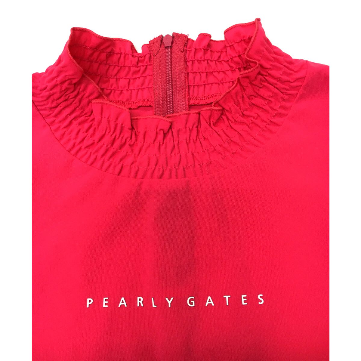 中古 レディース パーリーゲイツ PEARLY GATES ノースリーブ 1(M) 濃ピンク シャーリングネック 2023年モデル