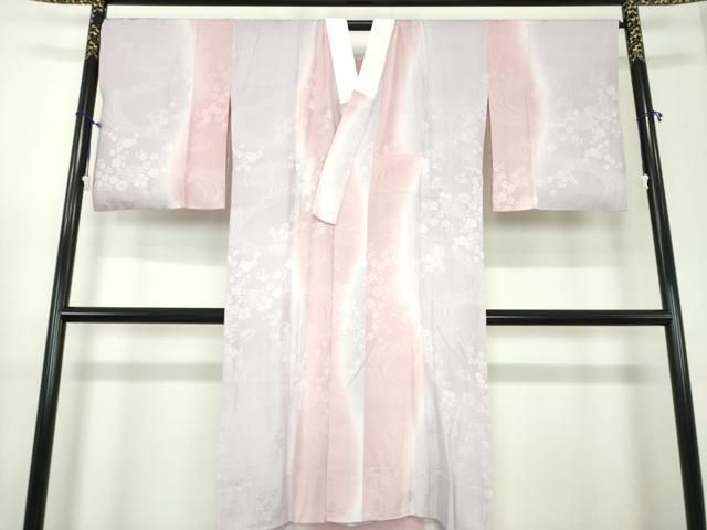 平和屋着物●上質な長襦袢 無双仕立て 流水桜地紋 暈し染め 正絹 DAAX4666ps