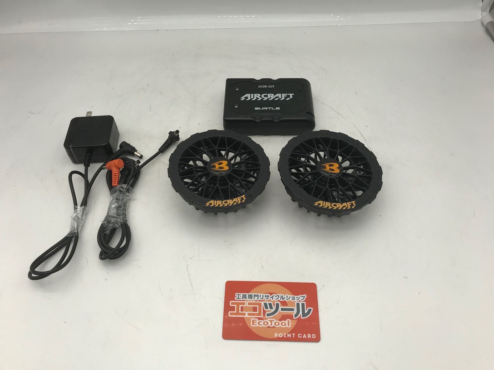 品 BURTLE|バートル エアークラフト空調服用ファン 24Vバッテリセット モデル AC09 AC09-1 ITIBFD9FEC9E エコツール小牧ｲﾝﾀｰ店 M02