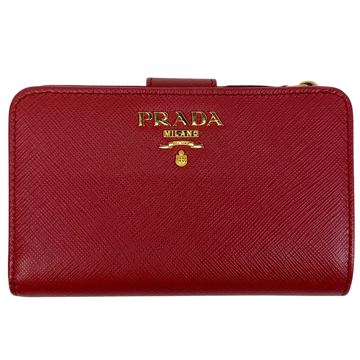 プラダ PRADA ロゴ 二つ折り 財布 L字ファスナー 二つ折り財布  