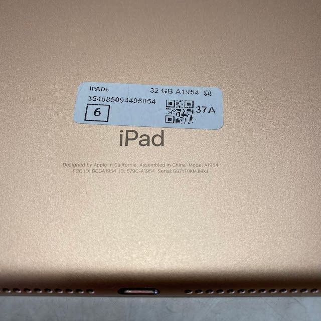 美品】Apple iPad (第6世代) Wi-Fi + Cellular 32GB ゴールド iPad 第