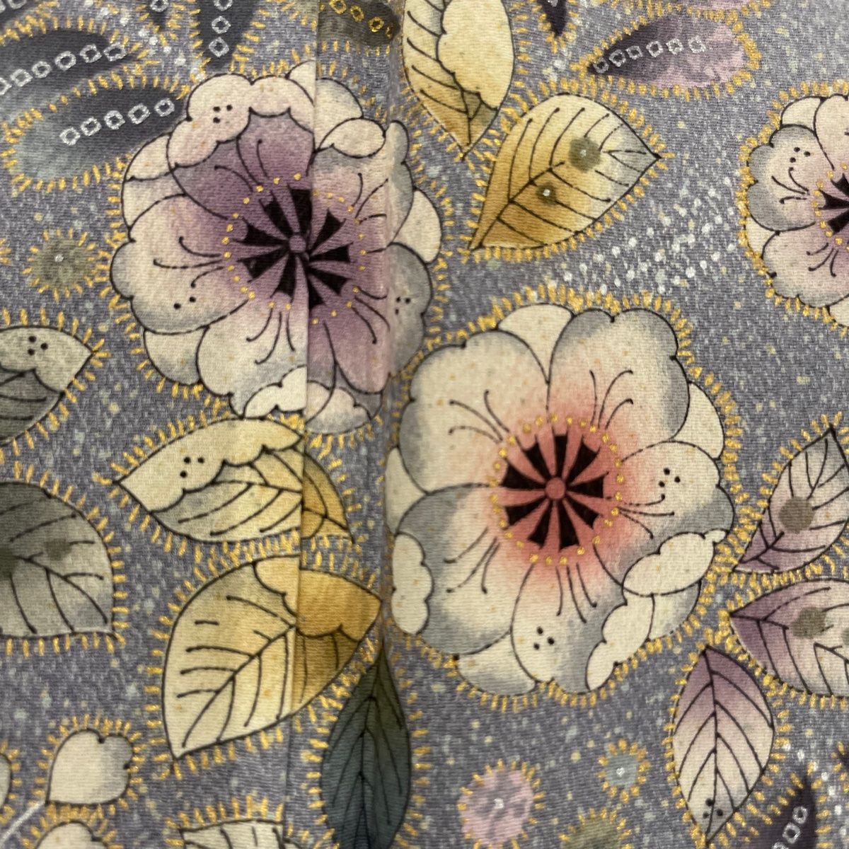 名古屋帯 美品 秀品 辻が花柄 クリーム 正絹 【中古】 名古屋帯