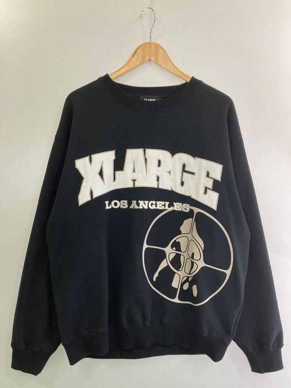 【品】XLARGE エクストララージ TARGET LOGO CREWNECK SWEATSHIRT 101251012006 ターゲット ロゴ クルーネック スウェットシャツ メンズ トレーナー サイズ：L 【142-250411-em-02-min】