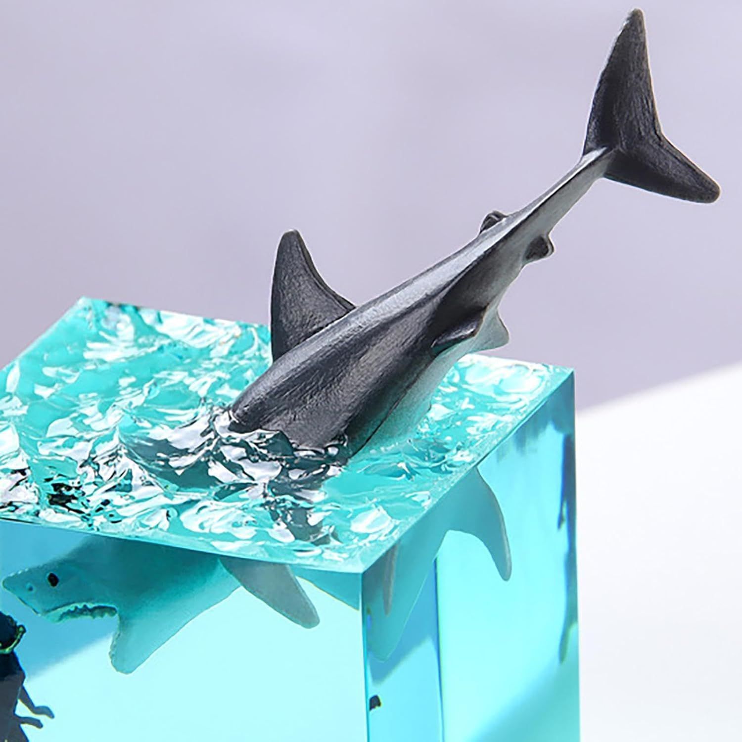 サメ クリスタル 置物 オブジェ クリスタルオブジェ メガロドン 綺麗