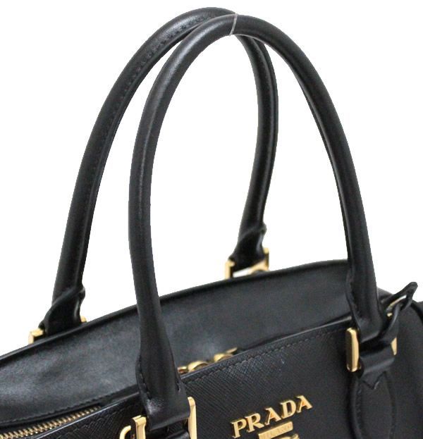 プラダ PRADA 2WAYバッグ ハンドバッグ サフィアーノ 1BA164 黒【62309