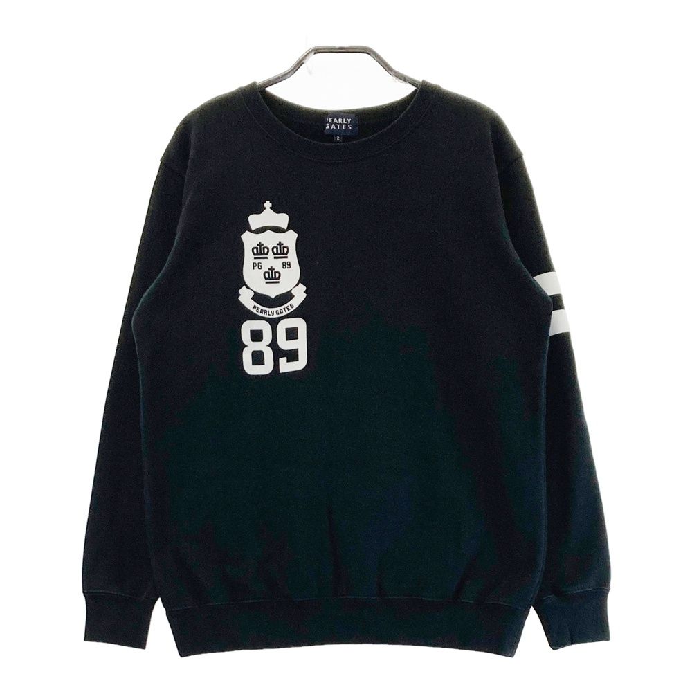 サイズ：2 PEARLY GATES パーリーゲイツ 055-7162102 スウェット 長袖トレーナー  ブラック系 [240101523439] ゴルフウェア レディース ストスト