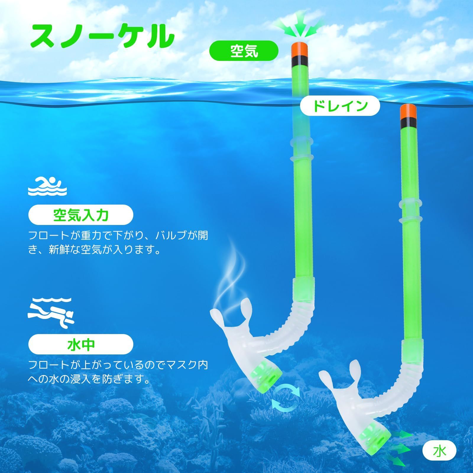 在庫処分』潜水メガネ セット スイミングゴーグル 曇り止め マスク 超