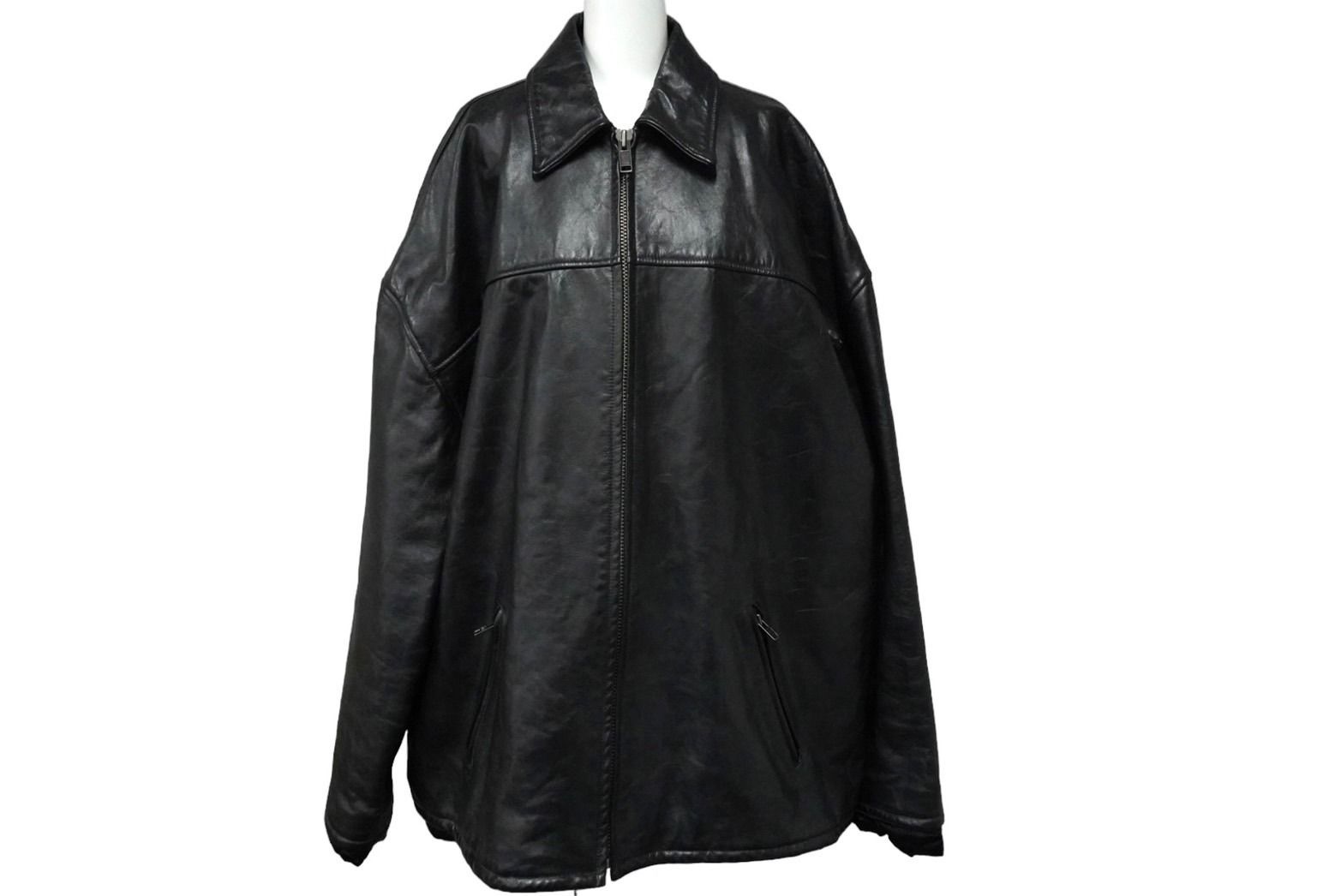 極美品 21秋ランウェイ BALENCIAGA バレンシアガ オーバーサイズレザー