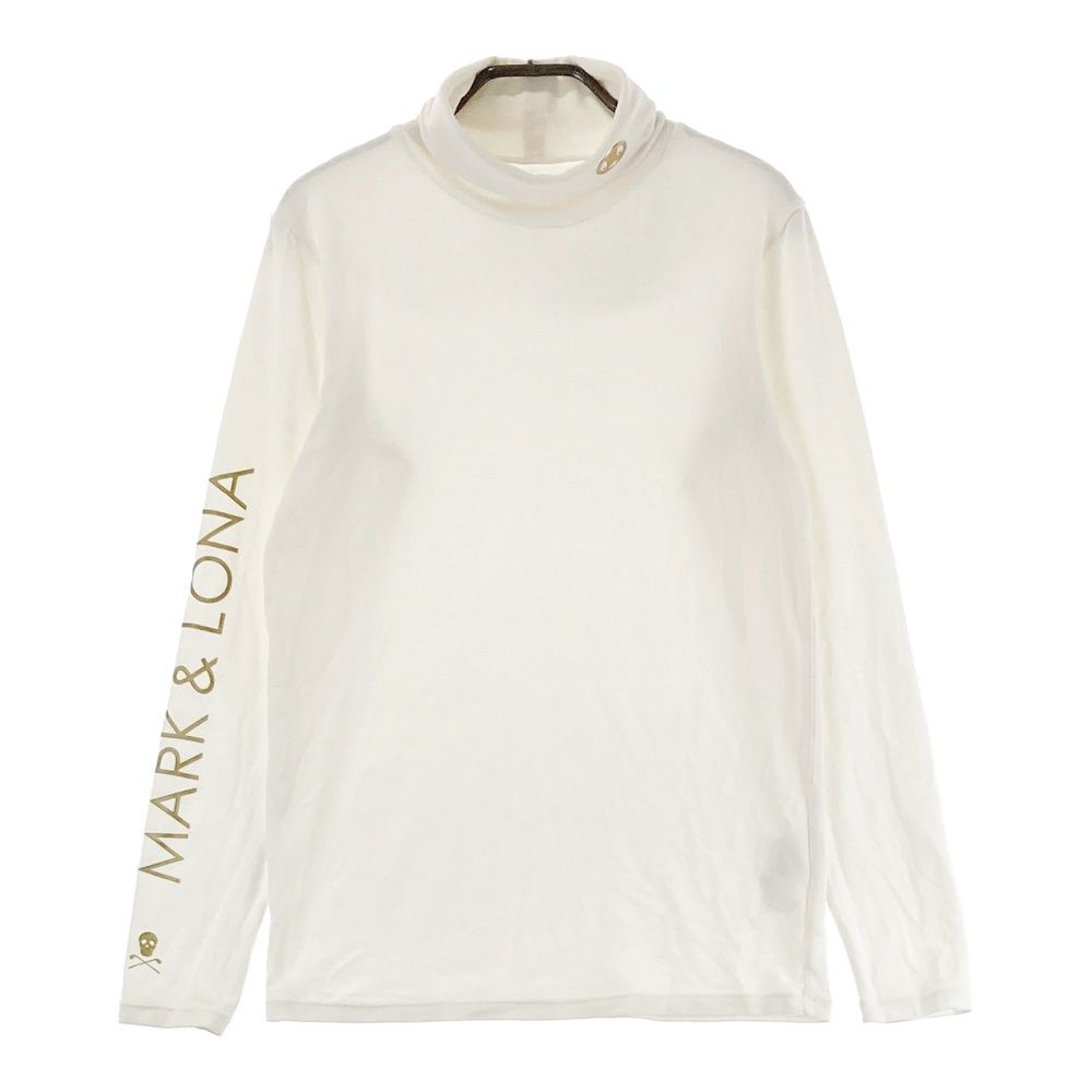 サイズ 44 MARK-LONA マークアンドロナ タートルネック 長袖Tシャツ スカル ホワイト系 240101435223 ゴルフウェア メンズ ストスト