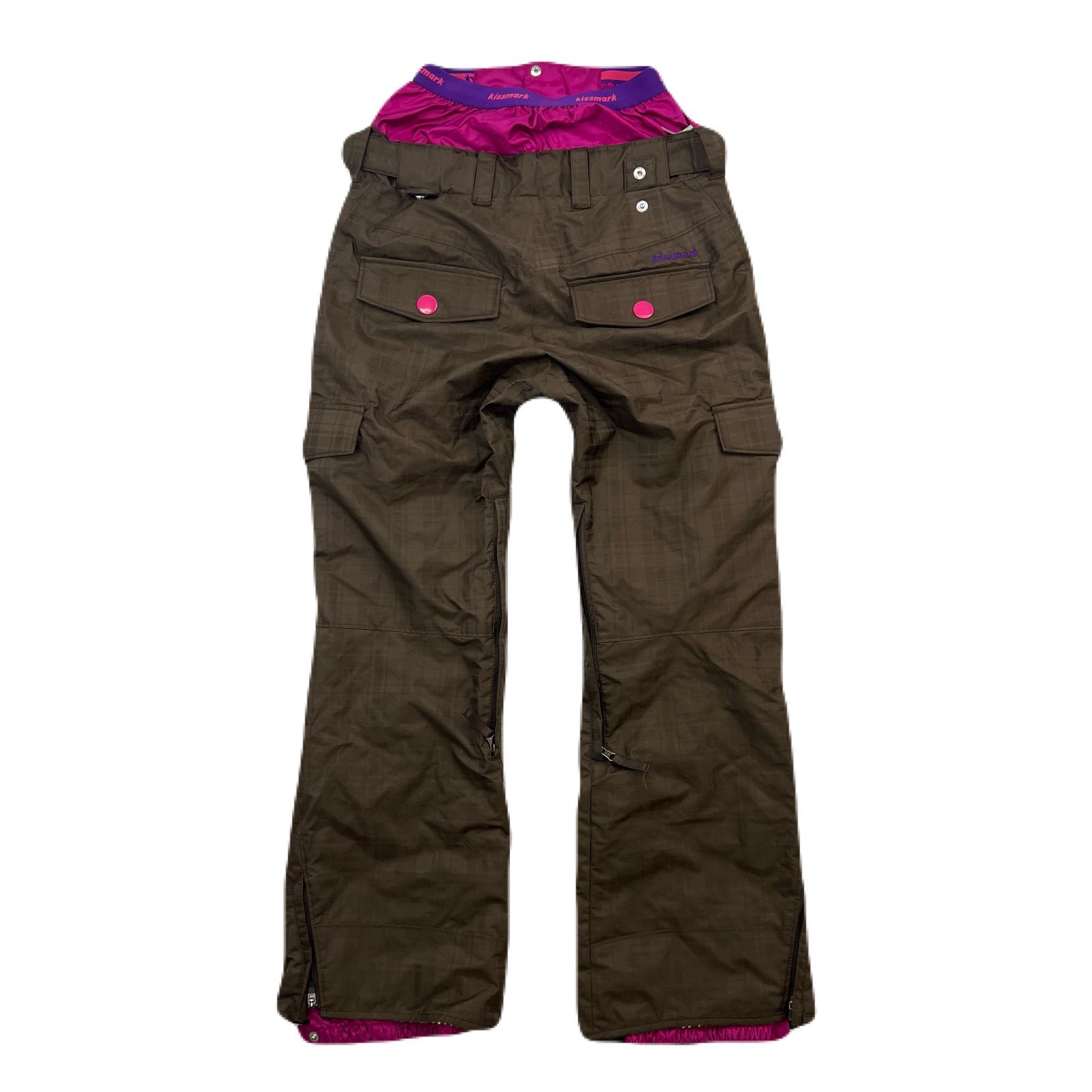 #Y7✨BURTON×kissmark✨スノボウェア 上下セット レディースM Y7✨BURTON×kissmark✨スノボウェア Lサイズ○kissmark ブラウン