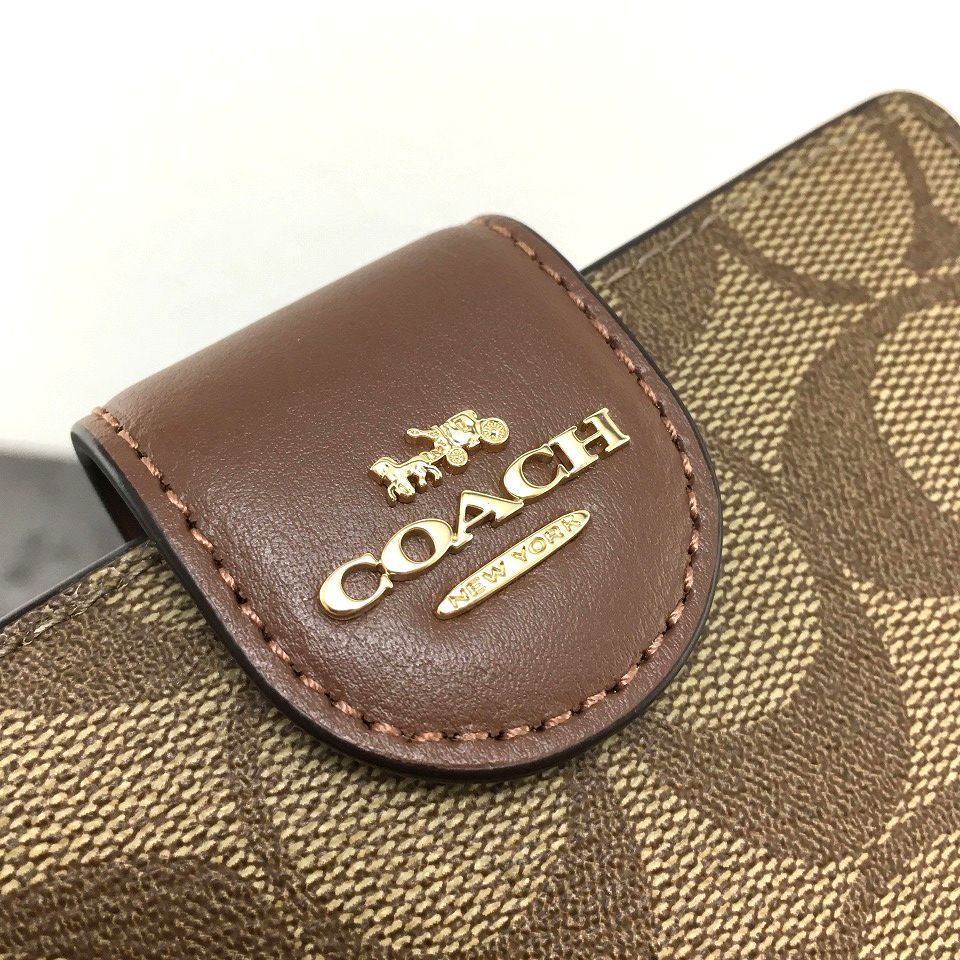 送料込み！ 未使用品 COACH ミディアムウォレット C0082 ブラウン 420  