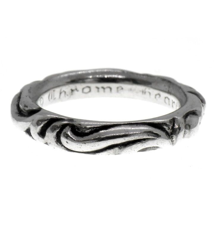 クロムハーツ CHROME HEARTS SCRL BAND スクロールバンド シルバー リング 40191
