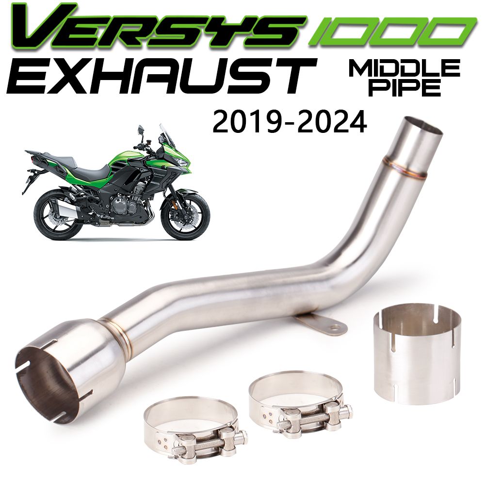 カワサキ ヴェルシス1000 ヴェルシス 1000 2019-2025 バイク 排気システム カスタム済み スステンレス 製ミドルリンクパイプ インターフェ