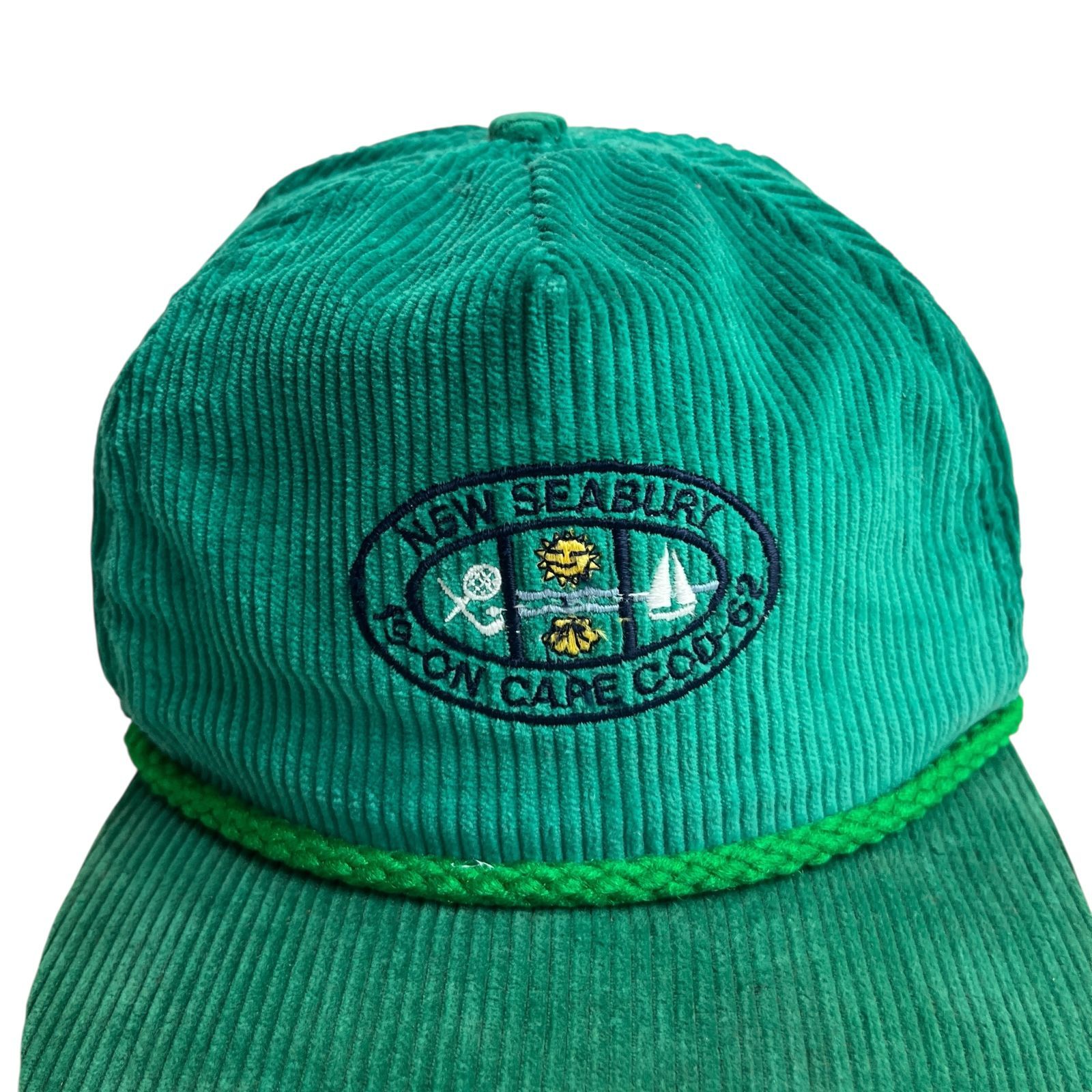 キャップ|帽子 90s NEW SEABURY ニュー シーベリー ビンテージ コーデュロイ トラッカーキャップ グリーン 緑 イエロー 黄 ホワイト 白 NICORILABO_COM