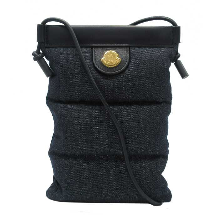 モンクレール ショルダーバッグ MONCLER キャンバス パフィース スマホショルダー 6B00001 M4042 77A デニム系 アウトレット レディース