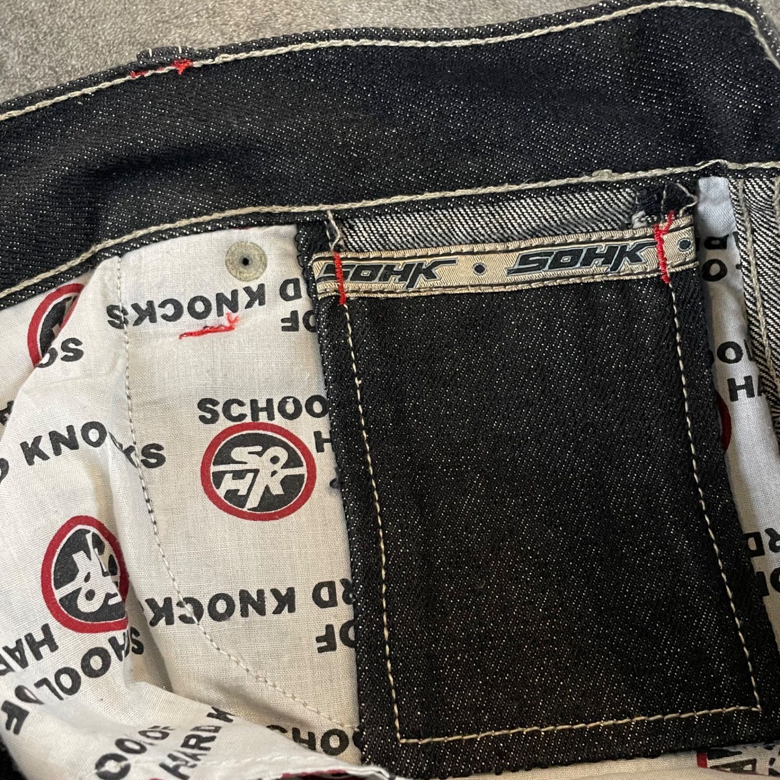 SOHK SCHOOL OF HARD KNOCKS バギーデニム 36 超希少品・ヴィンテージ】SOHK School of hard knocks スクール