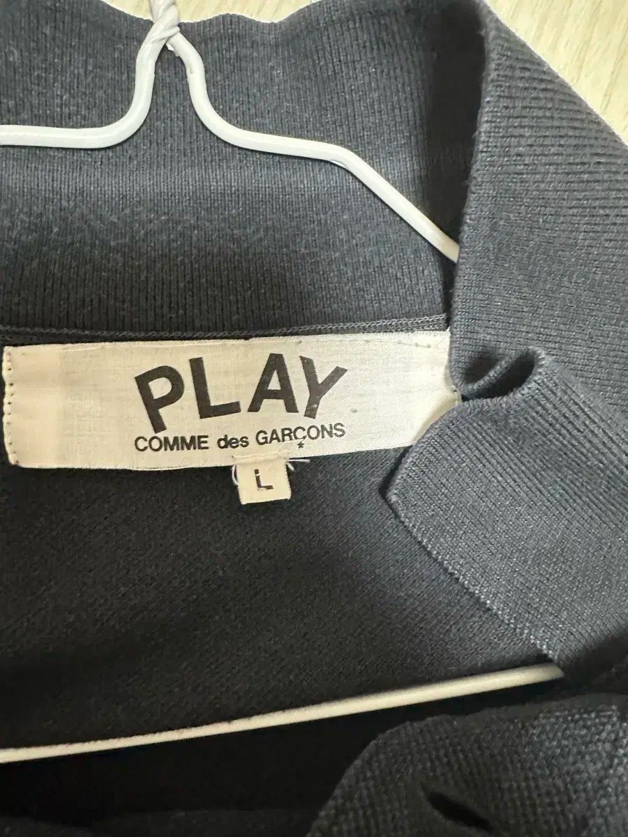 COMME des GARCONS コム デ ギャルソン 黒 ハート 半袖 ポロTシャツ