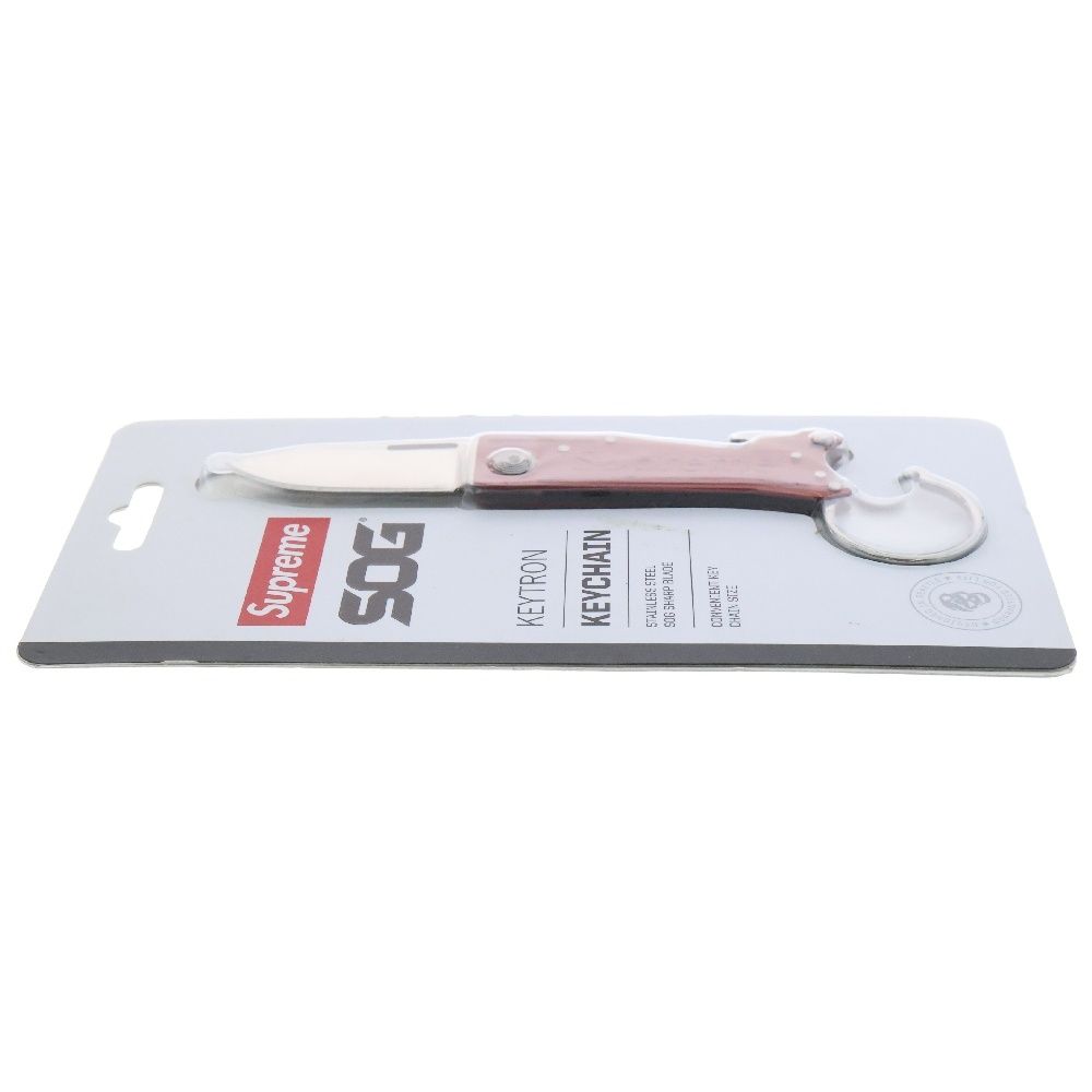 SALE，爆買い 新品 18AW Supreme x SOG Folding Knife ソグ フォールディング ナイフ 折りたたみ Red レッド キーホルダー KeyTron キートロン